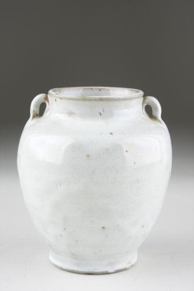 Appraisal: Jugtown Tang Vase ca salt glaze Chinese white glaze Oriental