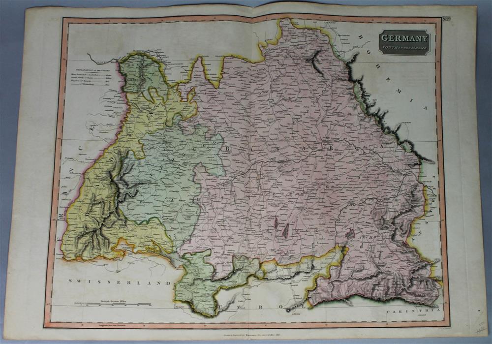 Appraisal: THREE MAPS FROM THOMSON'S NEW GENERAL ATLAS along with TWO