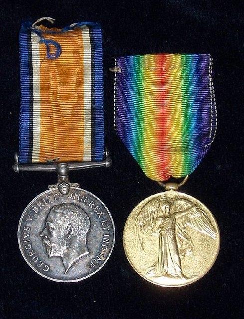 Appraisal: British War and Victory Medals - a pair engraved IAM