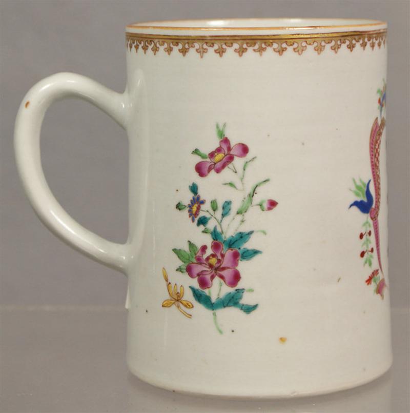 Appraisal: th th c Chinese export Armorial mug measures h Estimate