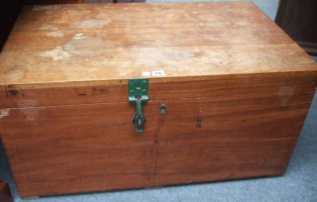 Appraisal: A th century lidded camphor wood trunk cm wide