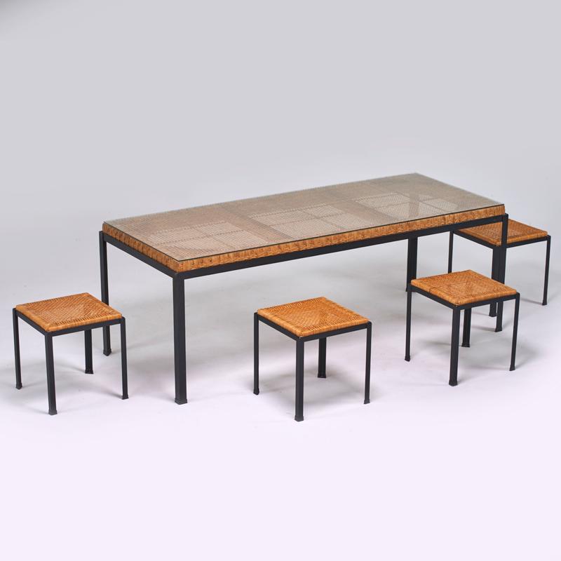 Appraisal: DANNY HO-FONG TROPICAL Osetsu Dei dining set table and four