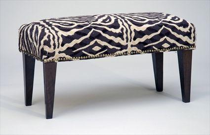 Appraisal: Art Deco-Style Upholstered Bench x in