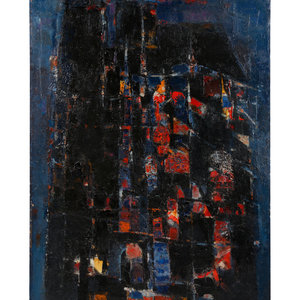 Appraisal: Jacques Yankel French - Notre Dame La Nuit oil on