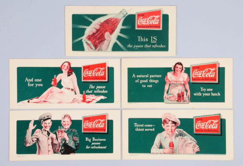 Appraisal: Lot Of - Coca-Cola Ink Blotters Like new with no