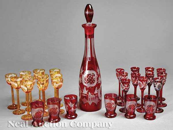 Appraisal: A Large Group of Cut to Clear Glassware etched with