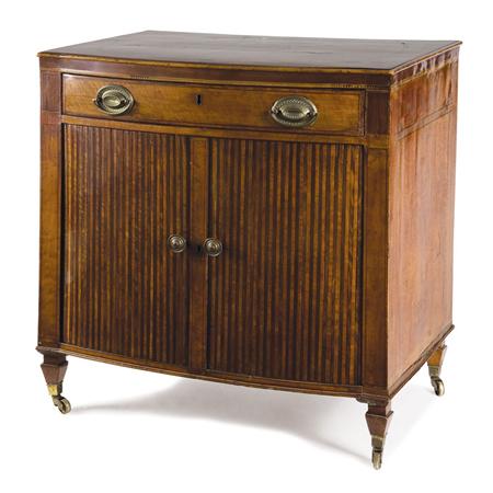 Appraisal: George III Tulipwood Banded Satinwood and Mahogany Writing Cabinet Estimate