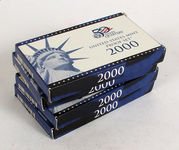 Appraisal: Four US Mint Proof Sets Piece