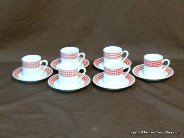 Appraisal: Queen Victoria Pattern Demitasse Cup Saucer Set - By Royal