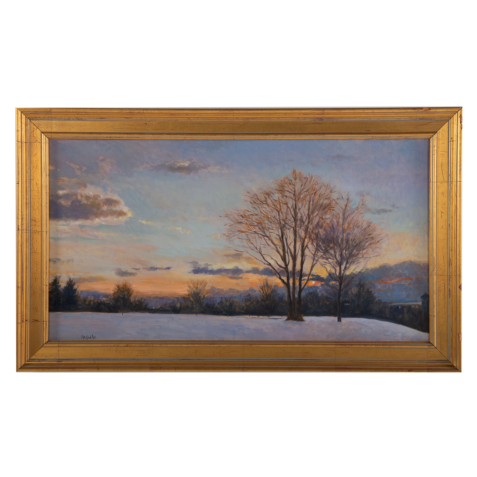 Appraisal: NATHANIEL K GIBBS WINTER LANDSCAPE OIL American - Oil on