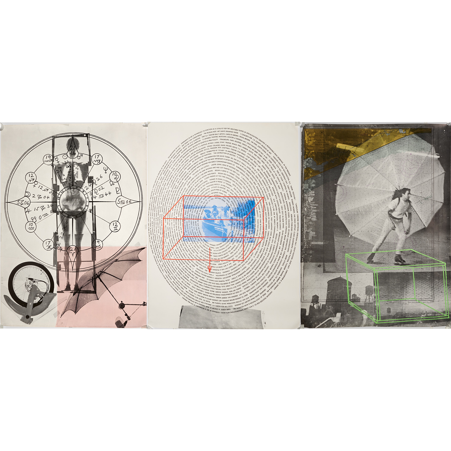 Appraisal: ROBERT RAUSCHENBERG TRIPTYCH PRINT Robert Rauschenberg American - Visual Autobiography