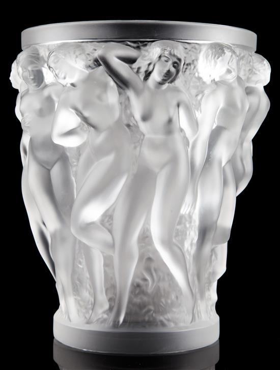 Appraisal: Sale Lot A Lalique Molded and Frosted Glass Vase second