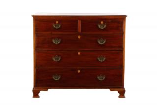 Appraisal: Georgian Mahogany Five Drawer Chest th C English early th