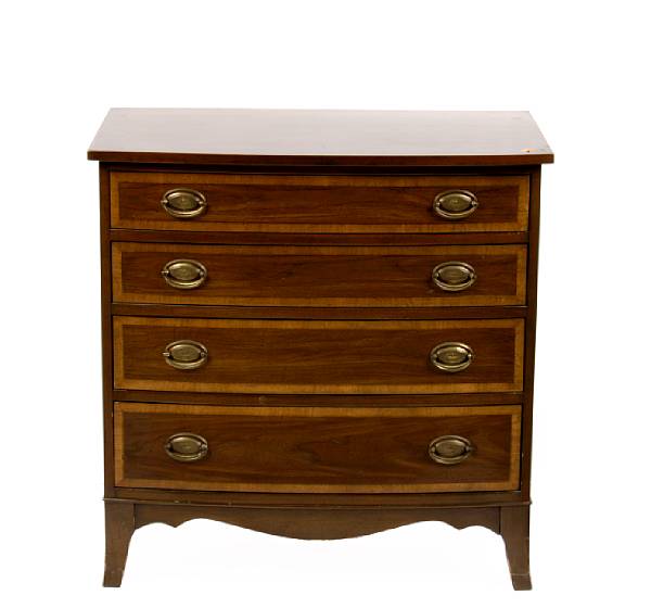 Appraisal: A George III style mahogany chest of drawers height in