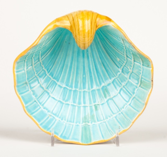 Appraisal: a Wedgwood majolica shell-form dish late th century in L