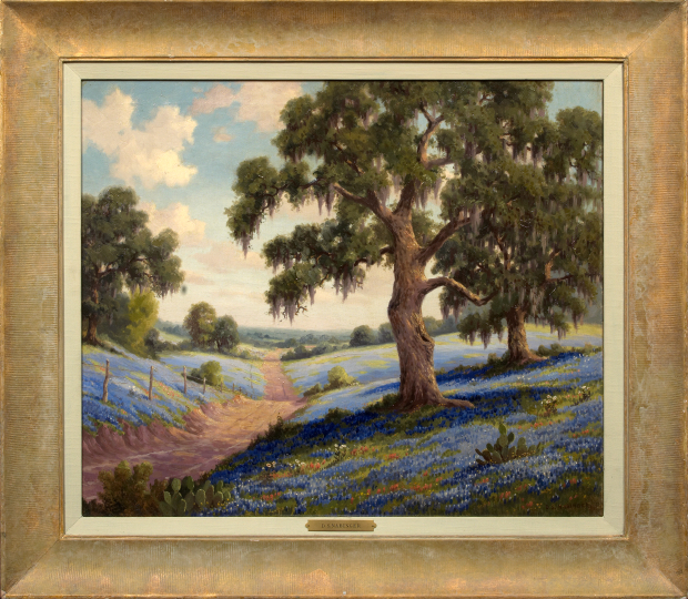 Appraisal: Dollie Nabinger American Texas - Bluebonnets in a Texas Landscape