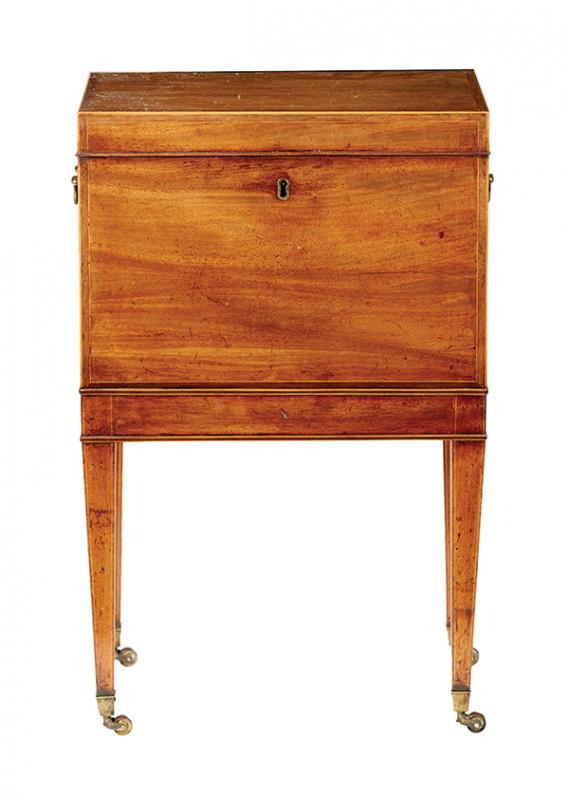 Appraisal: A GEORGE III FADED MAHOGANY WINE COOLER CIRCA Of rectangular