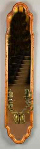 Appraisal: A Colonial Style Pine And Glass Mounted MirrorTo include a