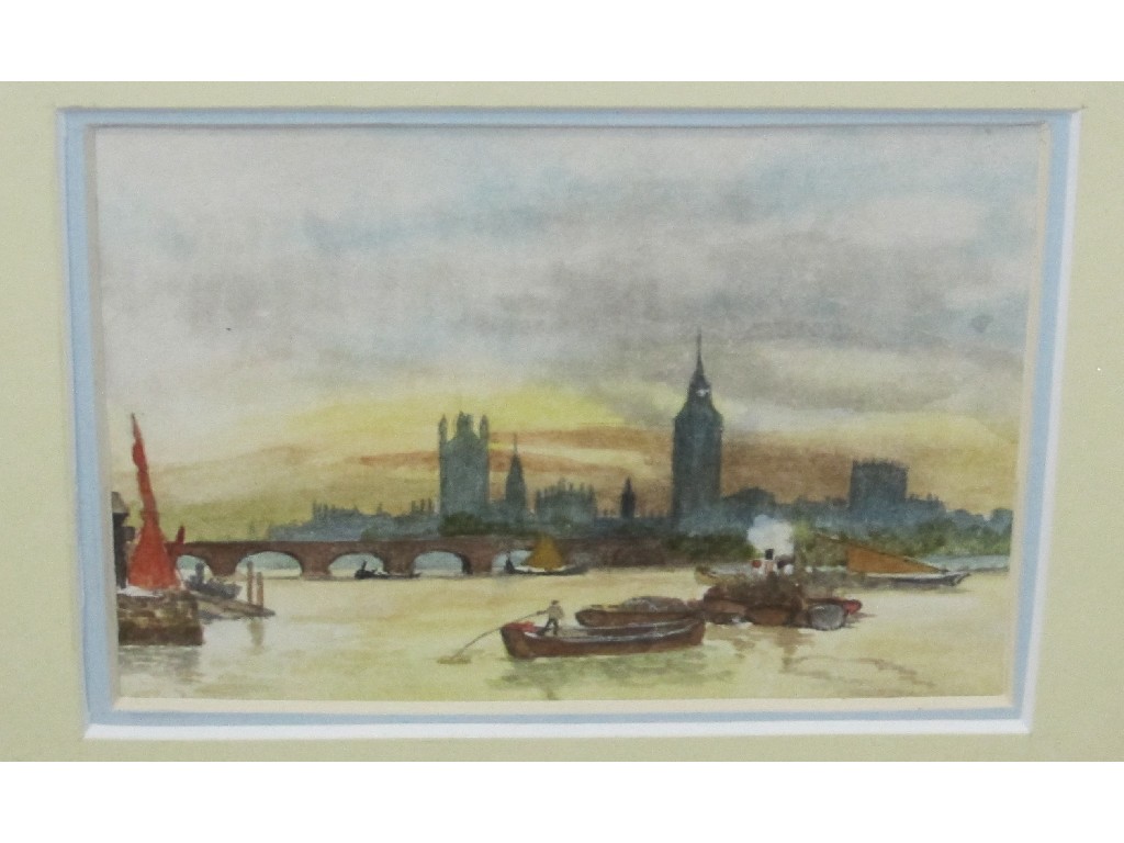 Appraisal: Pair of watercolour Thames scenes unsigned