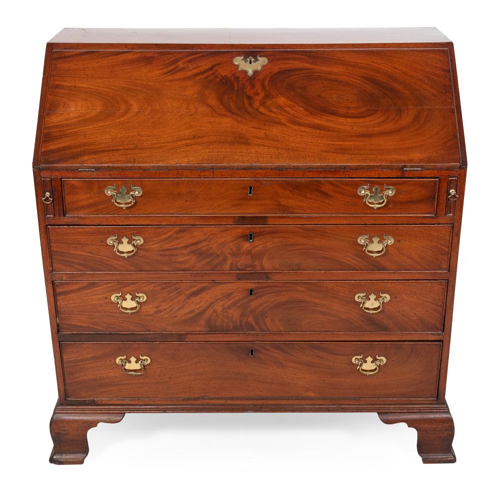 Appraisal: CHIPPENDALE SLANT-LID DESK LATE TH CENTURY HEIGHT WIDTH DEPTH CHIPPENDALE