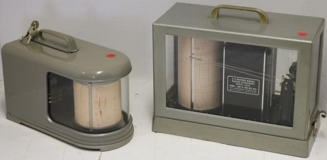 Appraisal: TWO TH C BAROGRAPHS ONE BY JULES RICHARD HIGH WIDE