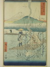 Appraisal: JAPANESE WOODBLOCK - Sagami Gawa Oban Tate-e by Hiroshige -