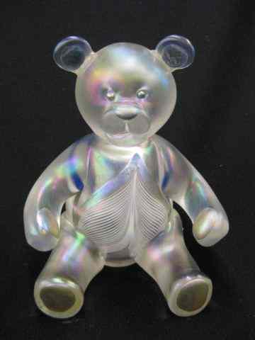 Appraisal: Abelman Art Glass Figurine of a Teddy Bear pulled feather