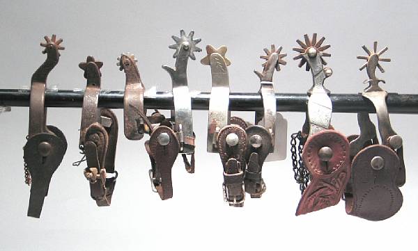 Appraisal: A lot of eight pairs of working spurs Including a