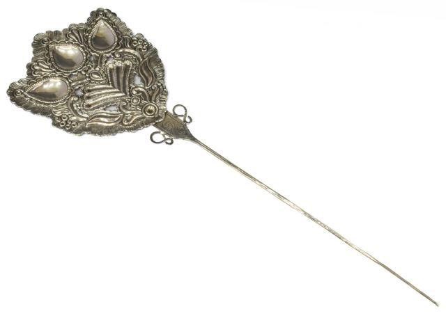 Appraisal: Oversized silver content unknown tupu shawl pin Central or South