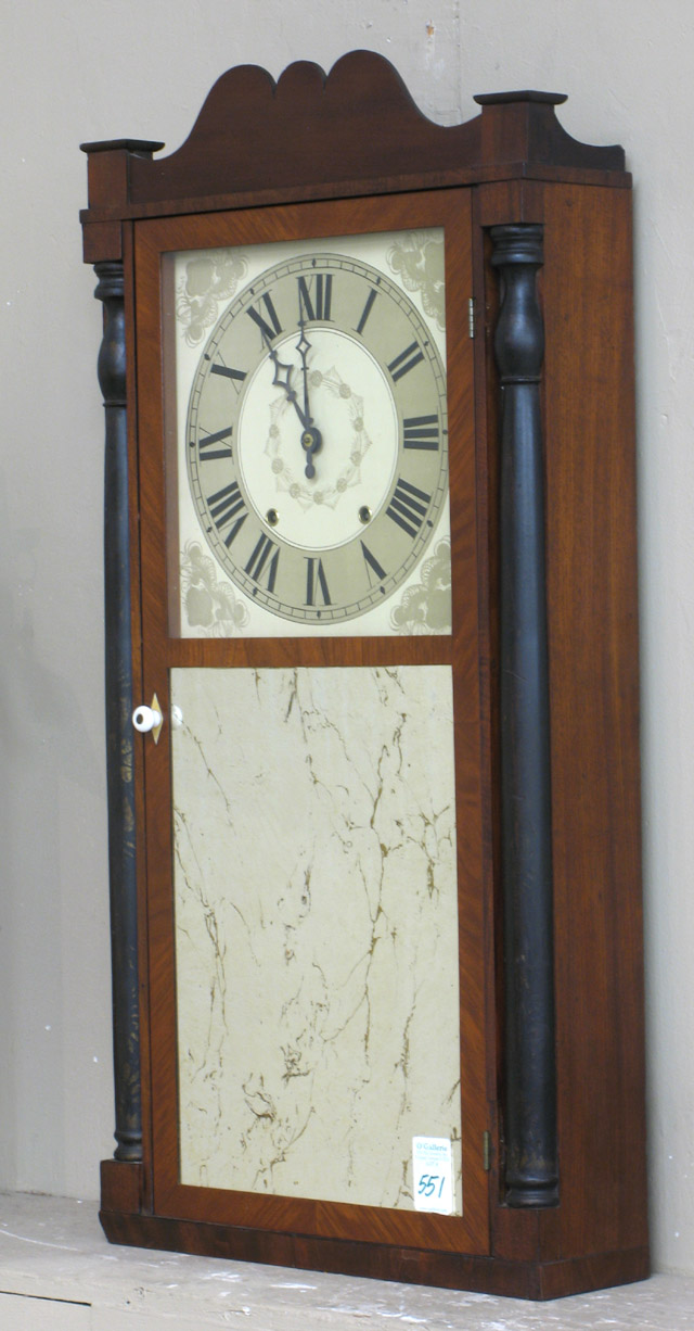 Appraisal: CONNECTICUT SHELF CLOCK Eli George W Bartholomew Bristol Conn c