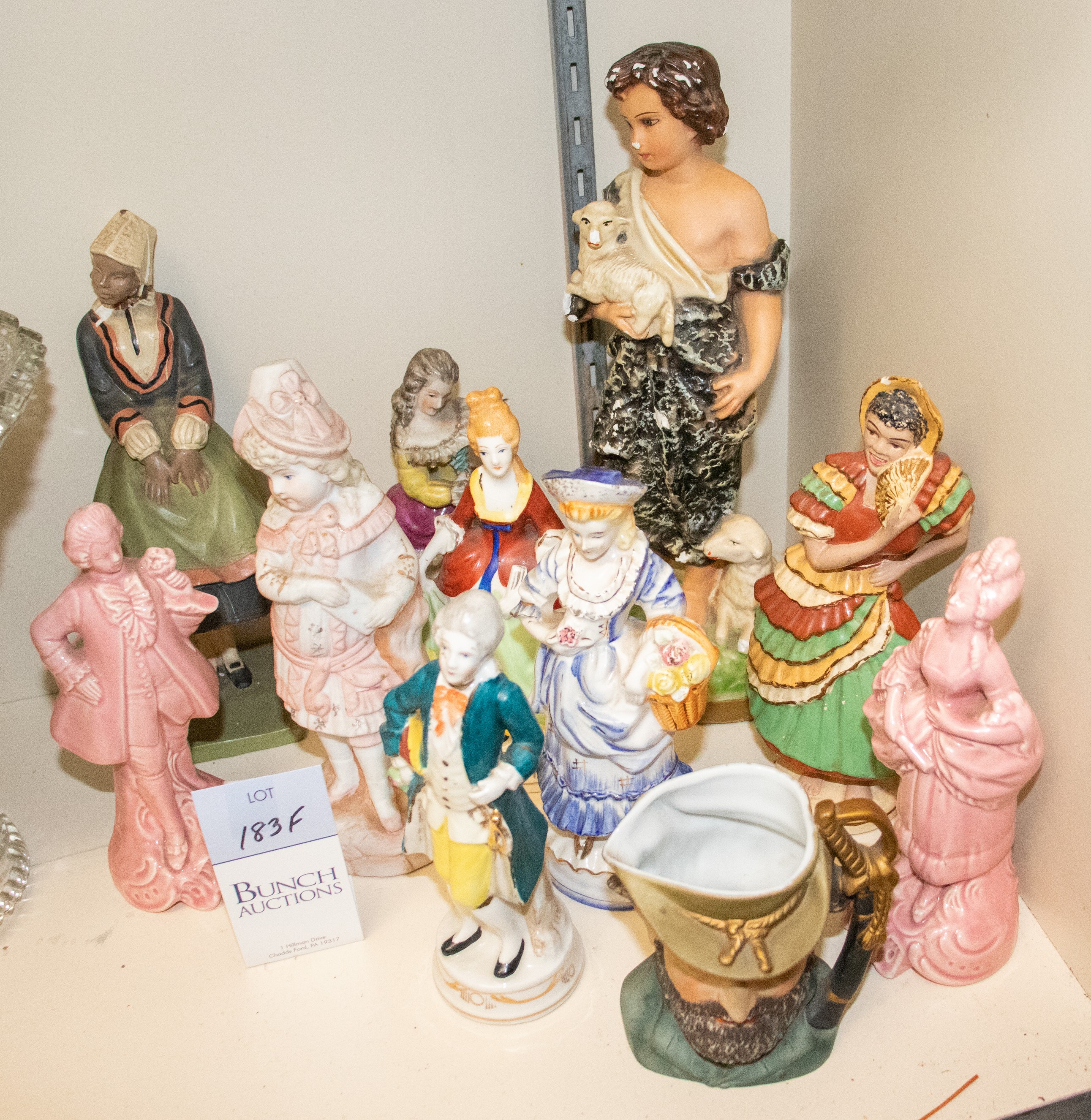 Appraisal: Porcelain figurines including Columbia Statuary made in Italy Occupied Japan