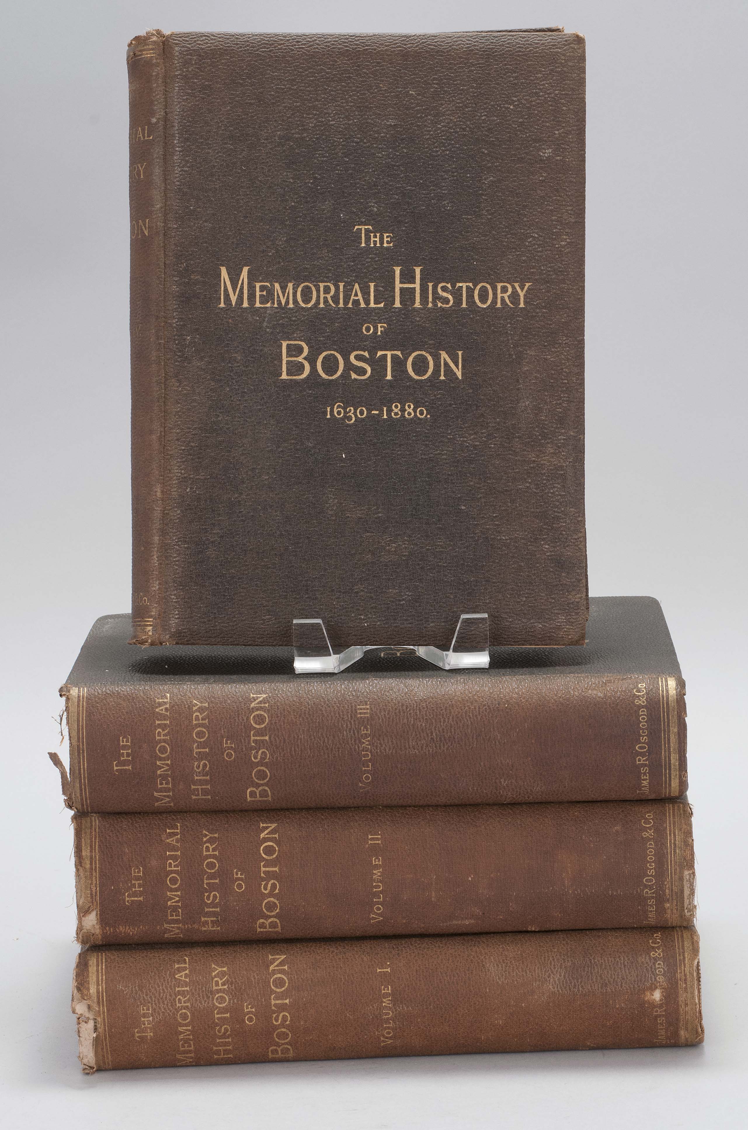 Appraisal: HISTORY BOSTON Winsor Justin ed The Memorial History of Boston