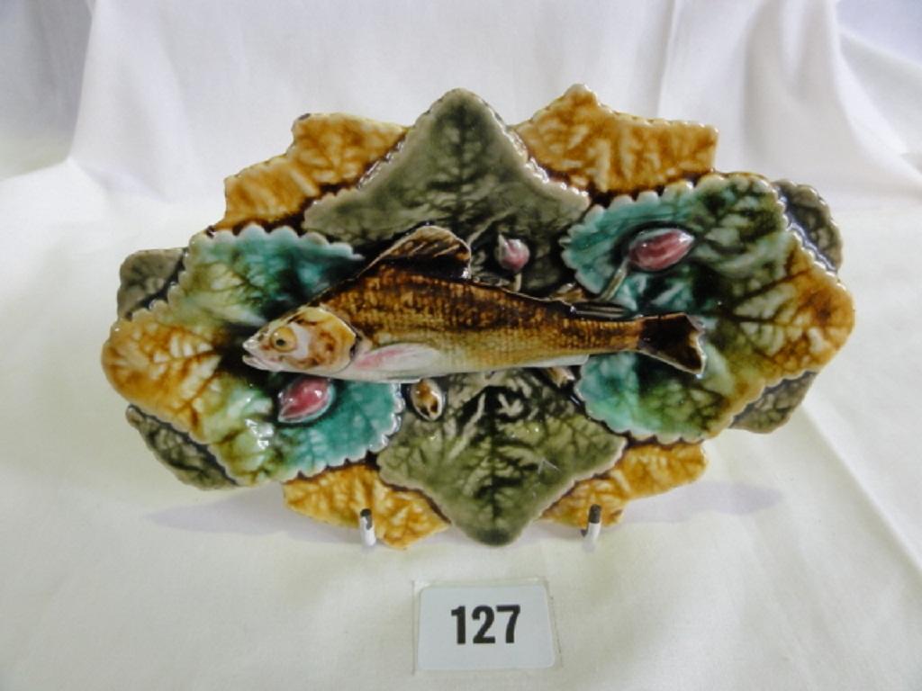 Appraisal: A late th century French Choisy Le Roi dish with