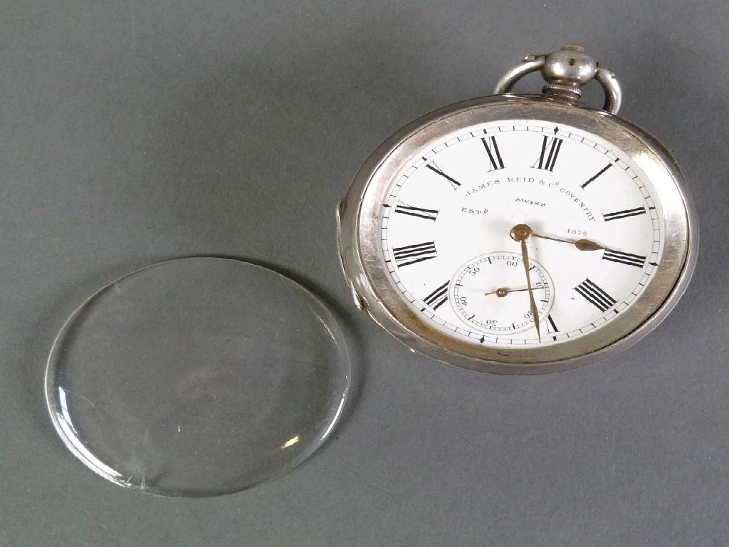 Appraisal: FOREIGN SILVER COLOURED METAL CASED OPEN FACED POCKET WATCH retailed