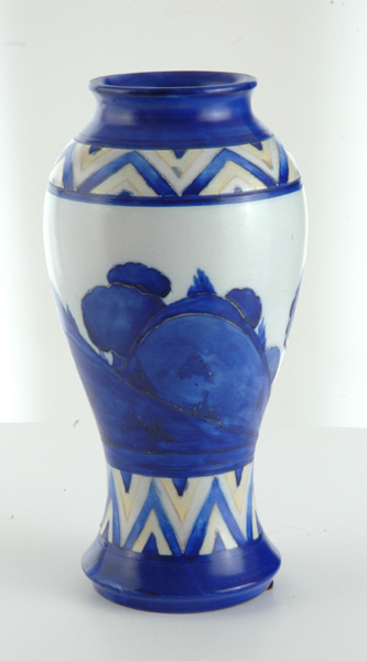 Appraisal: A MOORCROFT DAWN PATTERN VASE Circa Baluster with a continuous