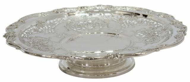 Appraisal: American sterling silver cake stand Redlich Company New York shape