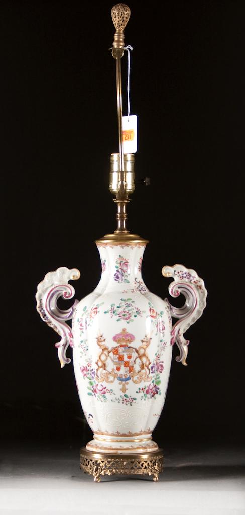 Appraisal: Samson porcelain two-handled vase in the Chinese Export manner mounted