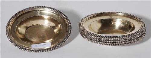 Appraisal: SPICE BOWLS London With Maker's mark W Frisbee Silver-gilt interior