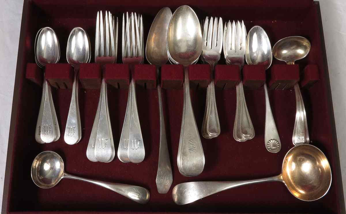 Appraisal: ASSEMBLED STERLING FLATWARE SET An assembled collection of sterling flatware