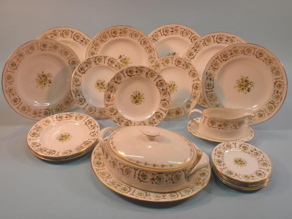 Appraisal: A Royal Crown Derby Grosvenor pattern part dinner service comprising