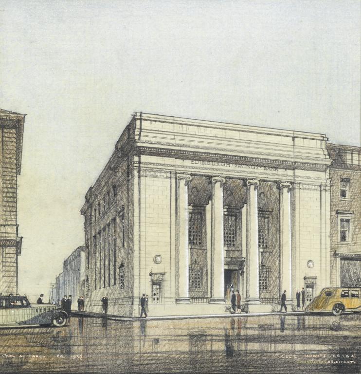 Appraisal: THOMAS CECIL HOWITT - ARCHITECT PERSPECTIVE OF EDINBURGH SAVINGS BANK