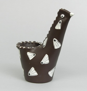 Appraisal: A Modern Style Ceramic Bird Vase A charming modern style