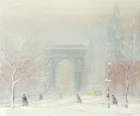 Appraisal: JOHANN BERTHELSEN American - Washington Square New York oil on