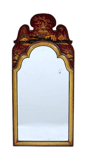 Appraisal: A LATE TH CENTURY WALL MIRROR with a shaped top