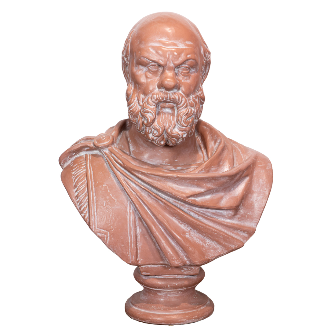 Appraisal: A TERRACOTTA BUST OF SOCRATES A terracotta bust of Socrates