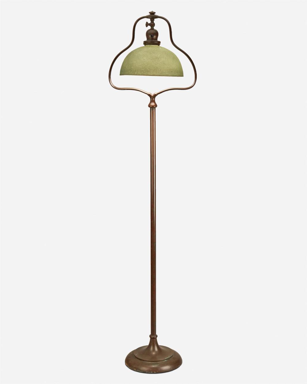 Appraisal: A Handel harp floor lamp First-quarter th Century Meriden Connecticut