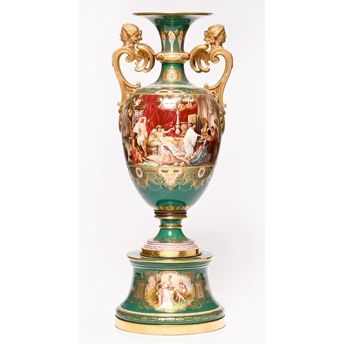 Appraisal: A Berlin vase outside decorated in Vienna style late th