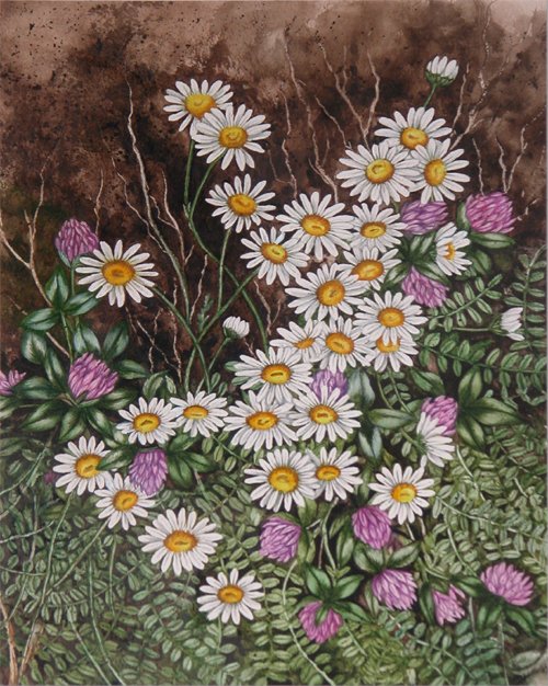 Appraisal: Artist Garret Joanne Title Daisies Date Medium watercolor on paper