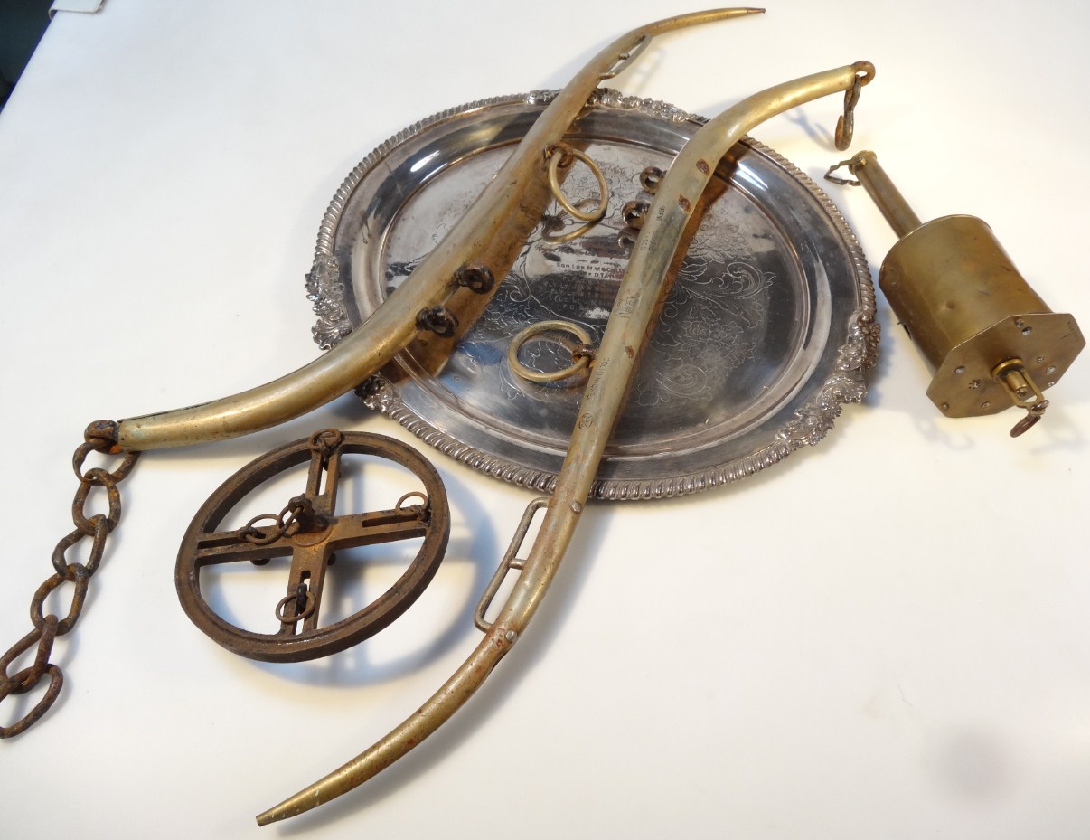 Appraisal: Various items of metalware to include a pair of nickel