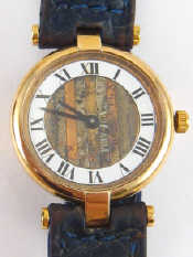 Appraisal: Must de Cartier A silver gilt lady's wristwatch by Cartier